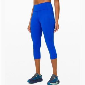 Lululemon FAST AND FREE CROP II 19" *NON-REFLECTIVE NULUX (size 8)